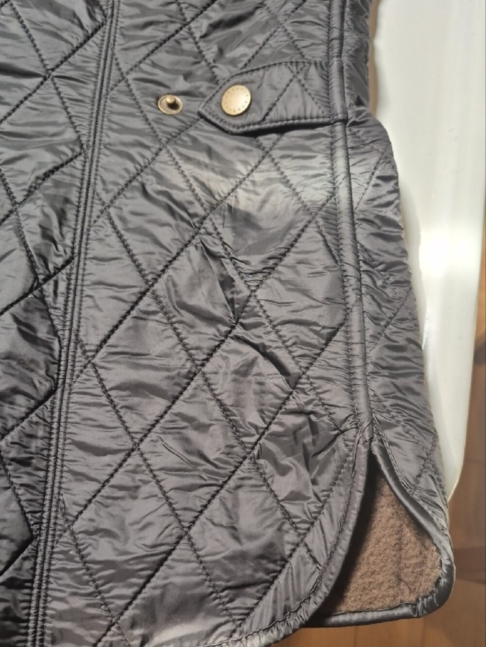 Barbour Women's Quilted Black Vest Size 10 - Picture 7 of 9